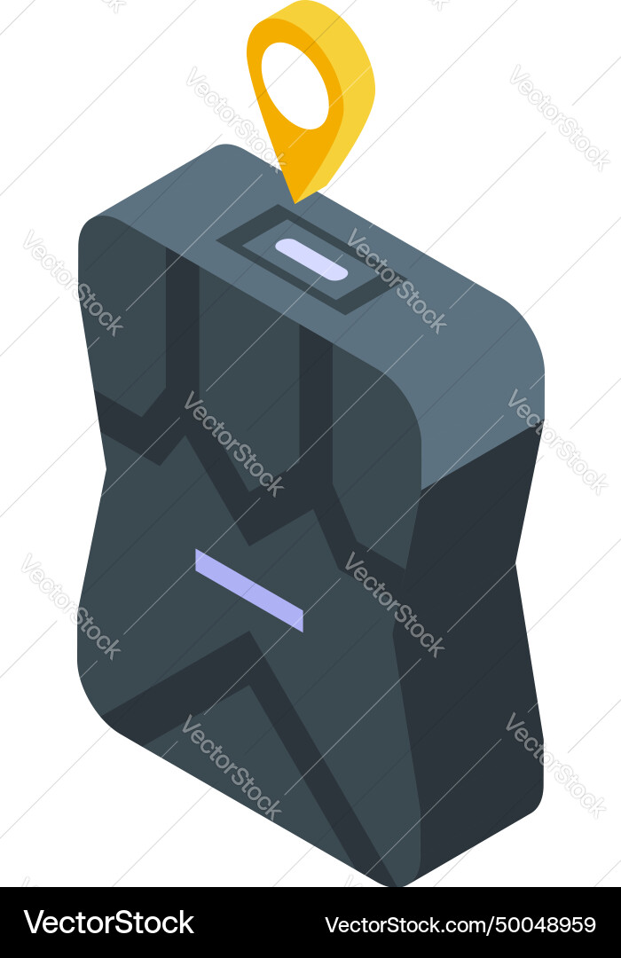 Gps tracker app icon isometric navigation Vector Image