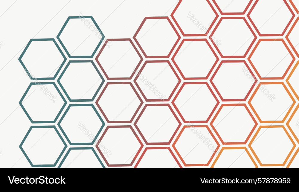Minimalist hexagonal outline pattern design Vector Image