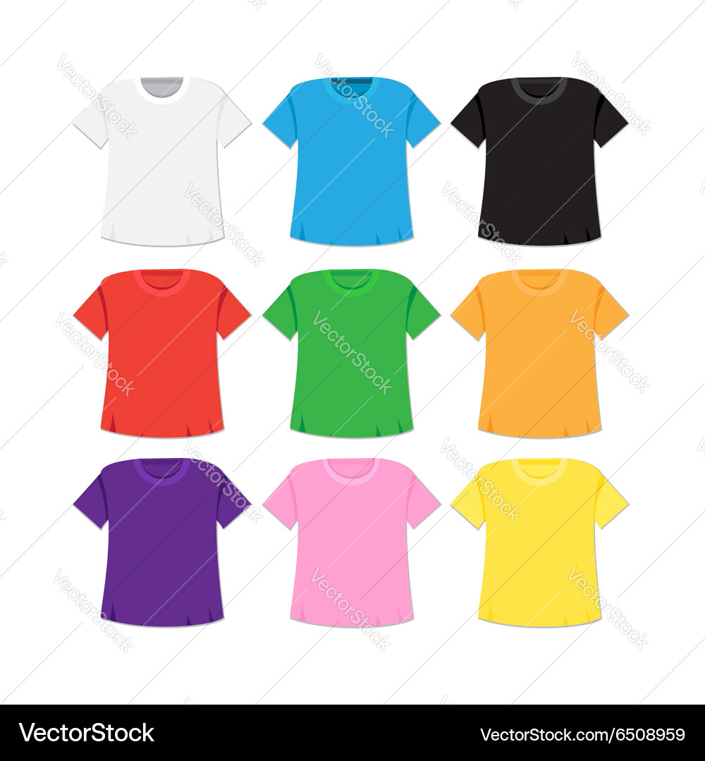 T-Shirt Mockups & Templates Vektorbild