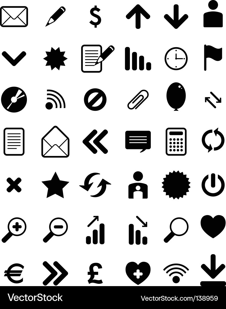 Web Icons Collection vector image
