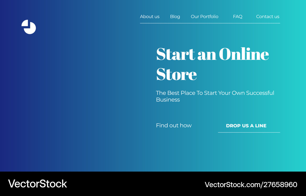 Abstract colorful gradient landing page template Abstract colorful gradient landing page template vector image