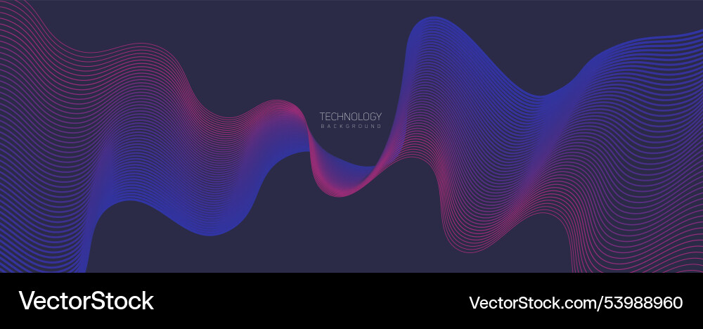 Abstract wave technology and science background Abstract wave technology and science background vector image