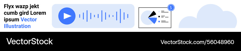 Audio player with analytics and cloud integration Audio player with analytics and cloud integration vector image