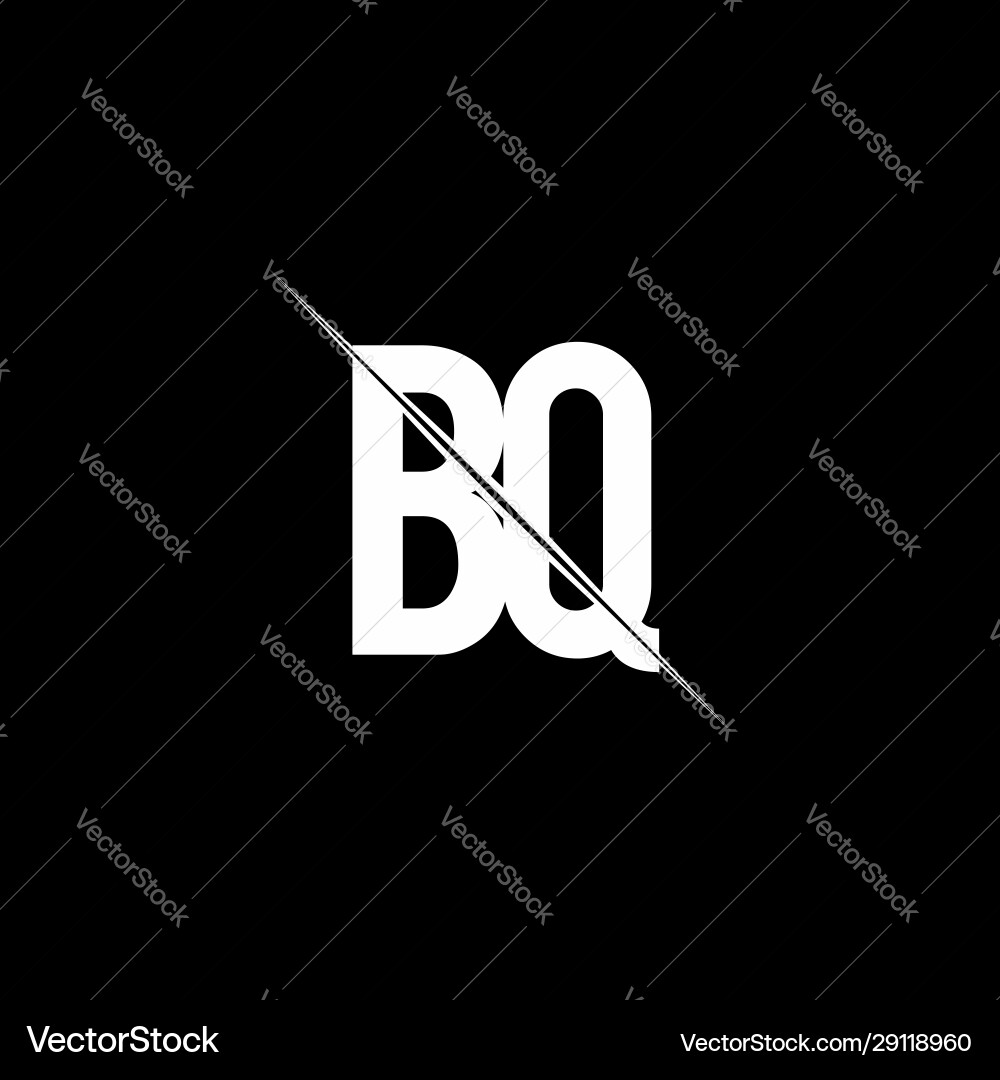 Bp logo monogram with slash style design template Vector Image