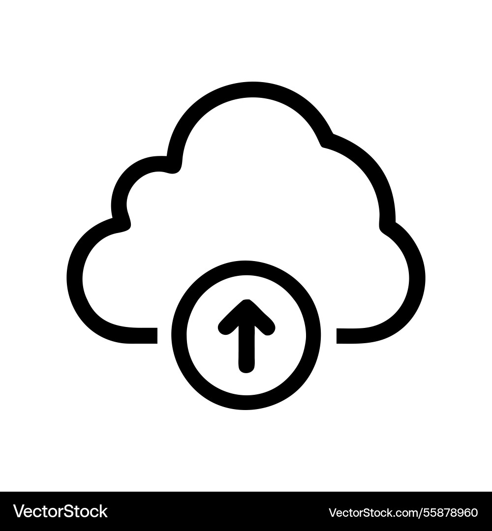 Cloud computing icon upload Cloud computing icon upload vector image