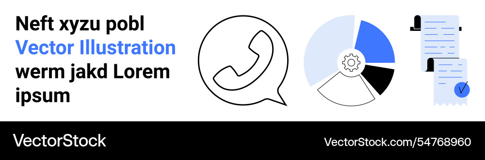 Communication and data analysis elements Communication and data analysis elements vector image