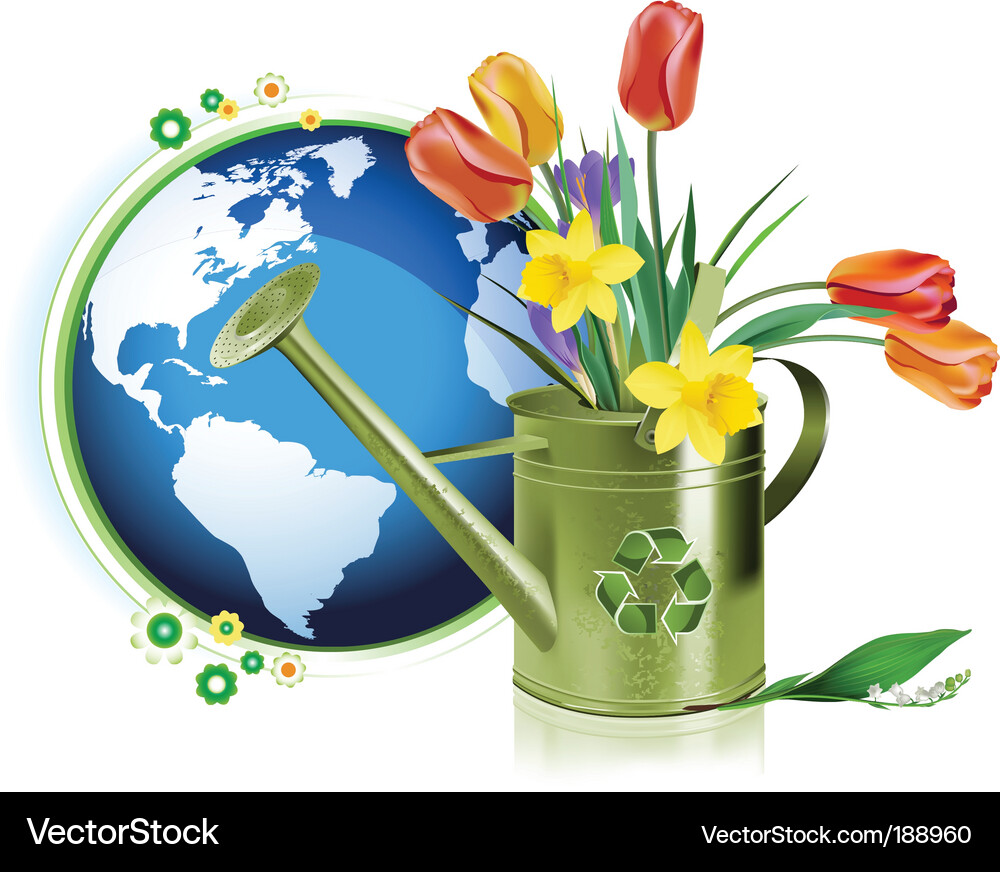 Erd- und Gartenfeier Vektorbild