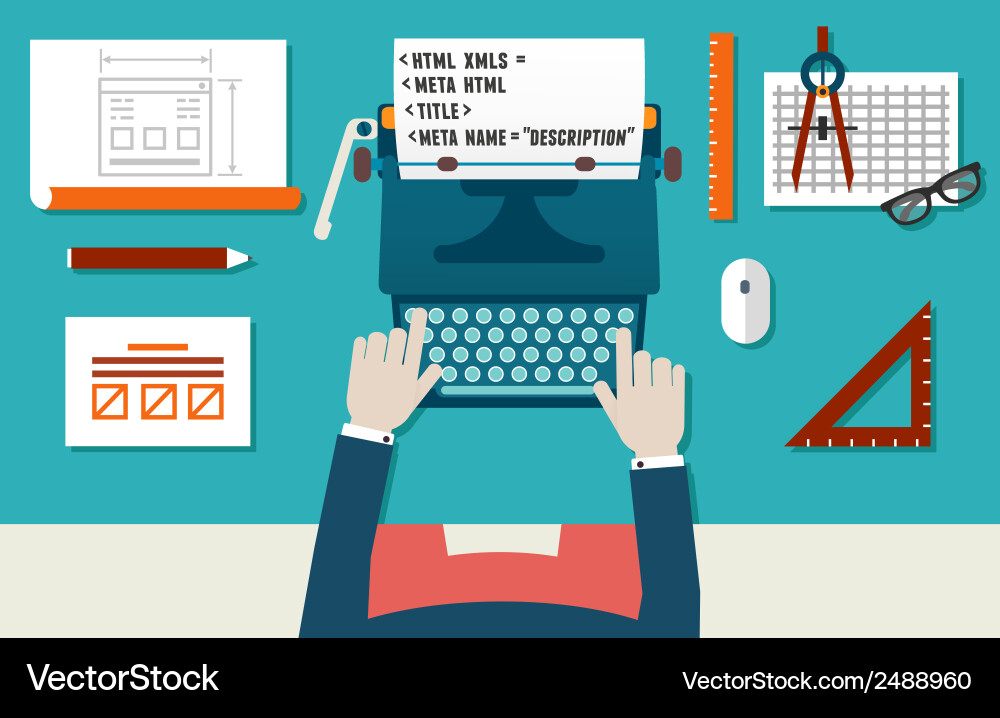 Programming Workplace vector image