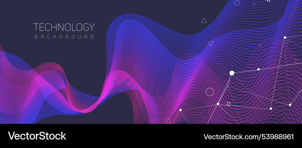 Abstract wave technology and science background Abstract wave technology and science background vector image