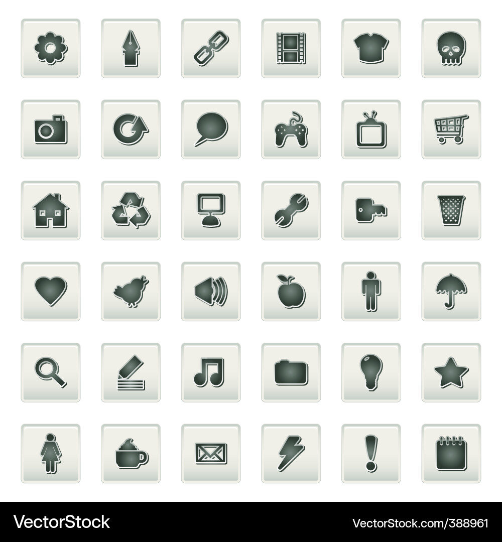Application icons Vector Image