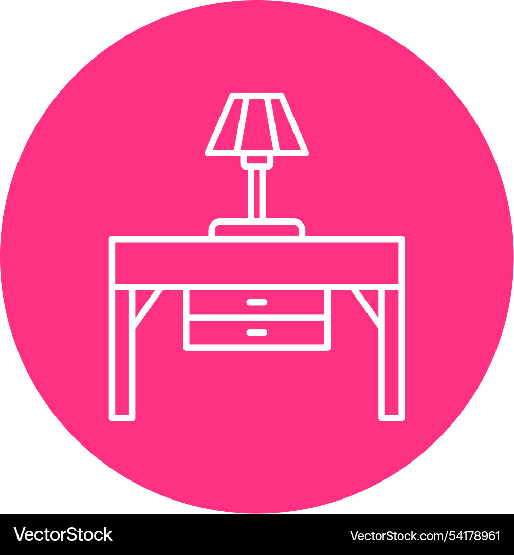 Console table line circle icon Vector Image
