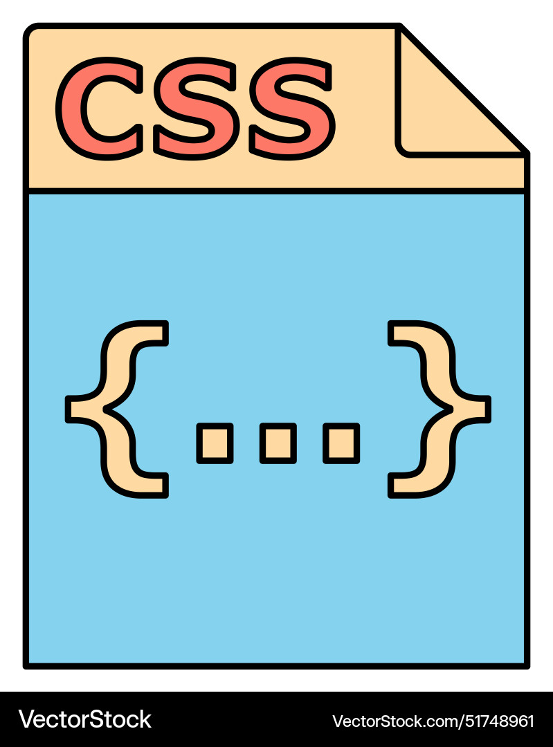 Css style sheet icon cascading sheets vector image