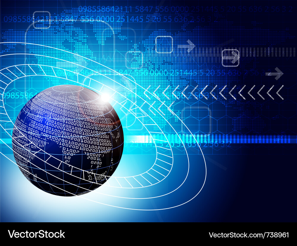 Digital Globe Background vector image