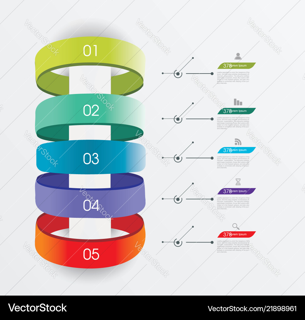 Infographic design can be used for number option vector image