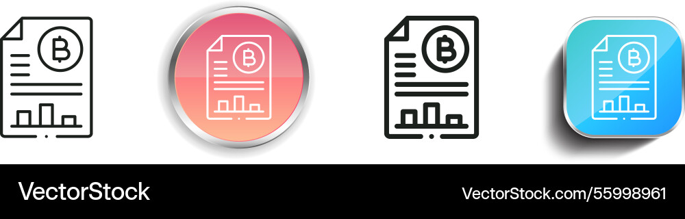 Ledger icon thin linear regular and button style Vector Image