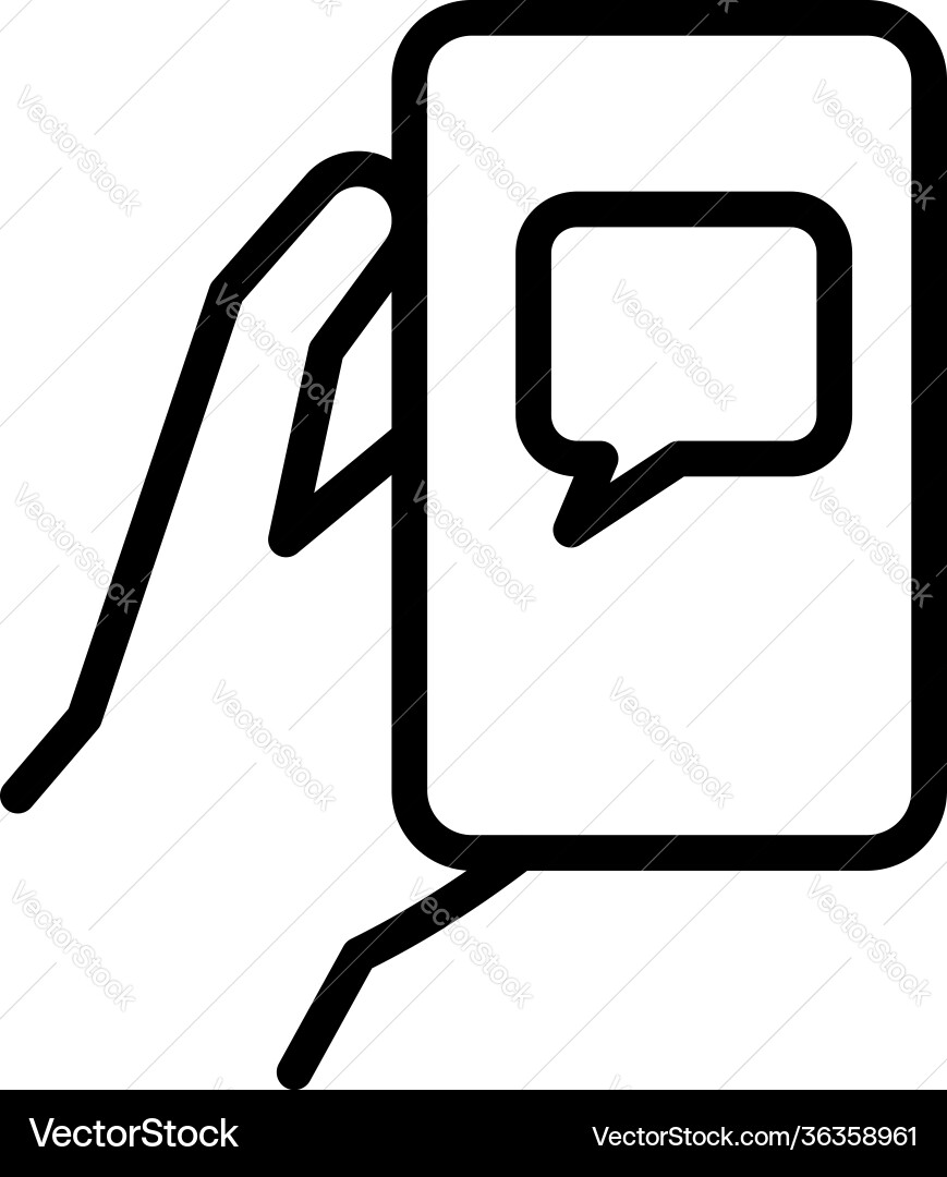 Message on smartphone icon outline style Message on smartphone icon outline style Vector Image