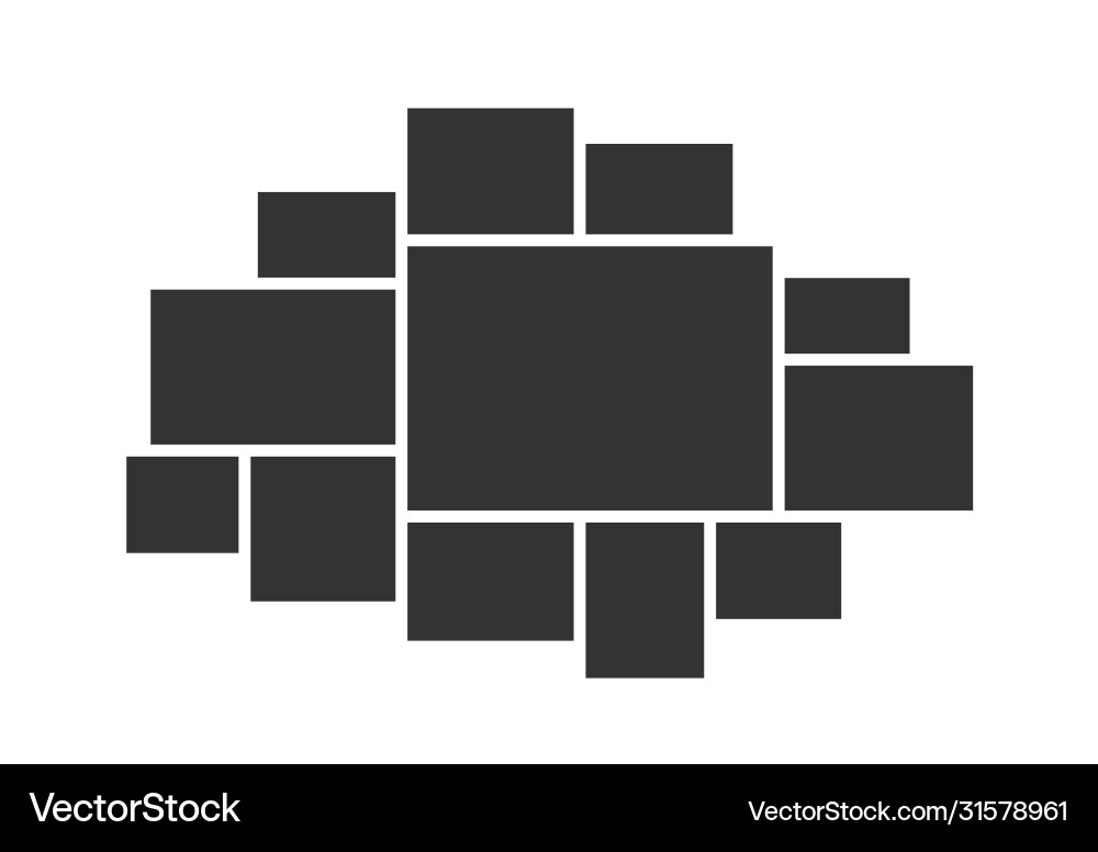 Photo collage frames template for interior design Photo collage frames template for interior design vector image