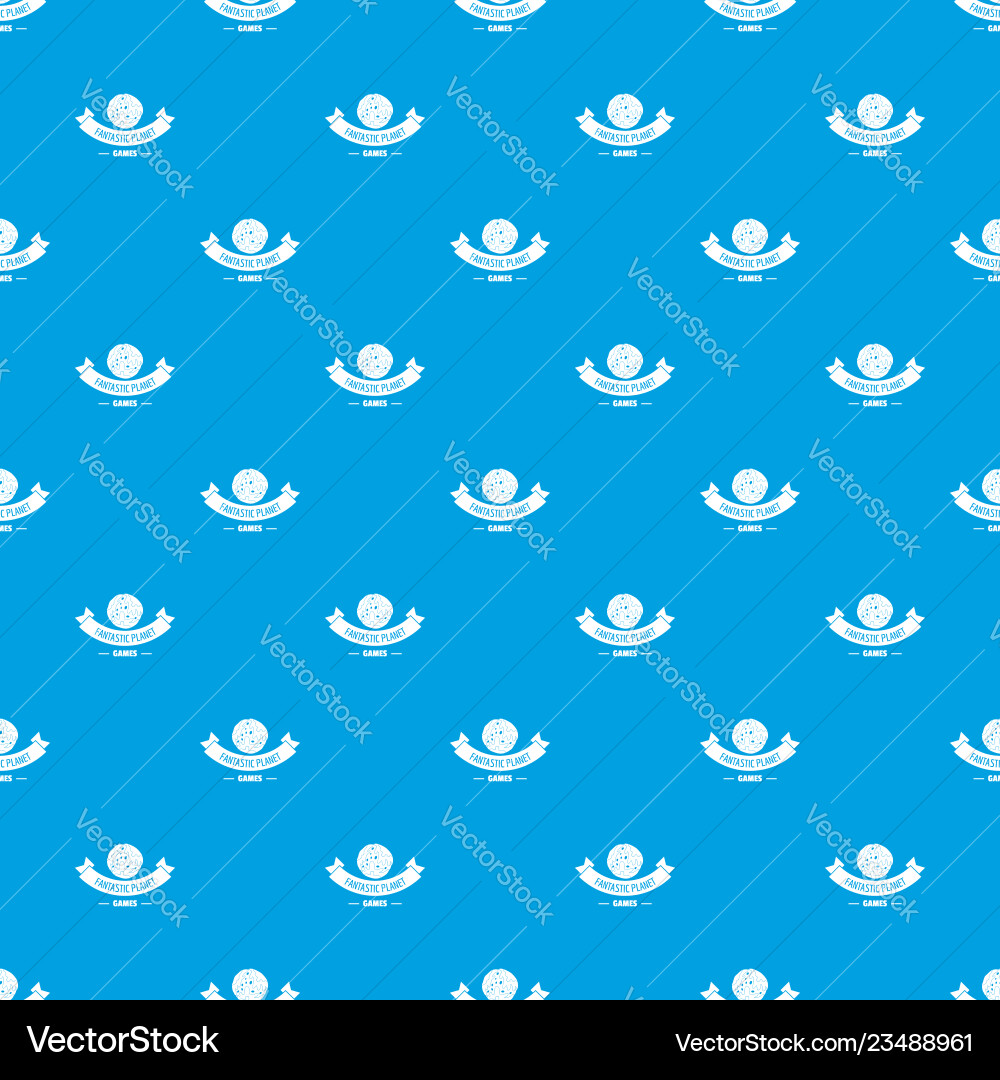 Planet game pattern seamless blue Planet game pattern seamless blue vector image