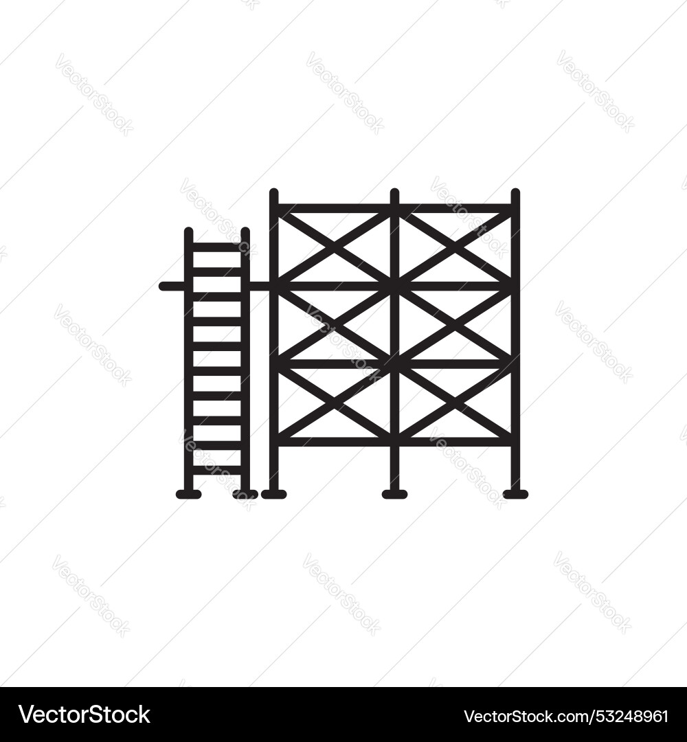 Scaffolding icon set construction building Vector Image