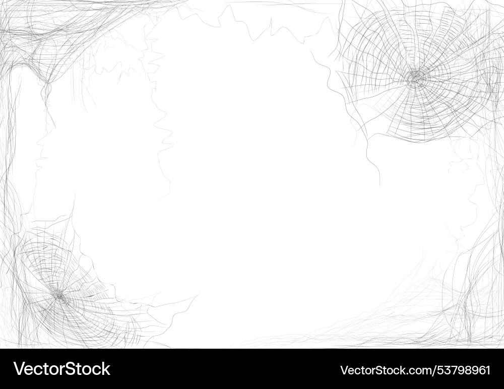 Spider web frame cobweb on corners of border vector image