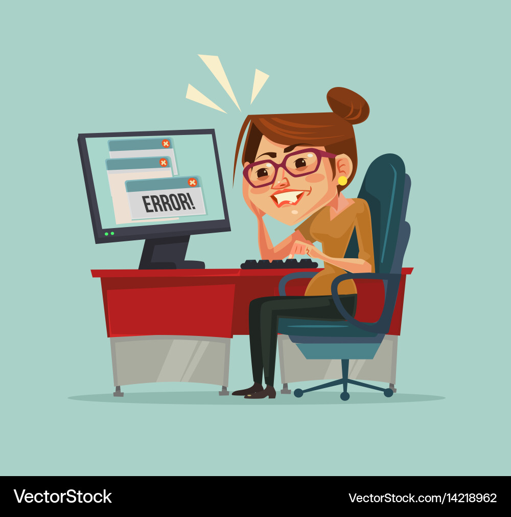 404 error message computer vector image
