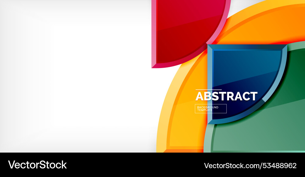 Abstract background - circles and round triangles Abstract background - circles and round triangles Vector Image