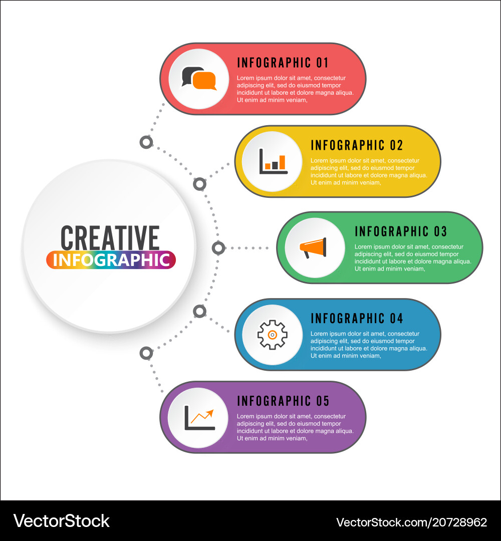 Business data visualization process chart Vector Image