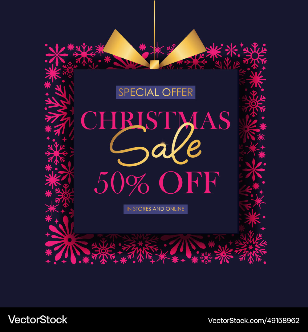 Christmas and new year holiday sale shop banner Christmas and new year holiday sale shop banner vector image