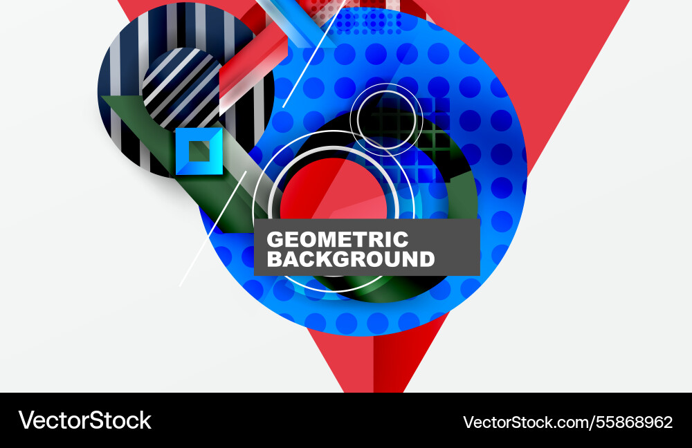 Dynamic complex geometric abstract background Vector Image