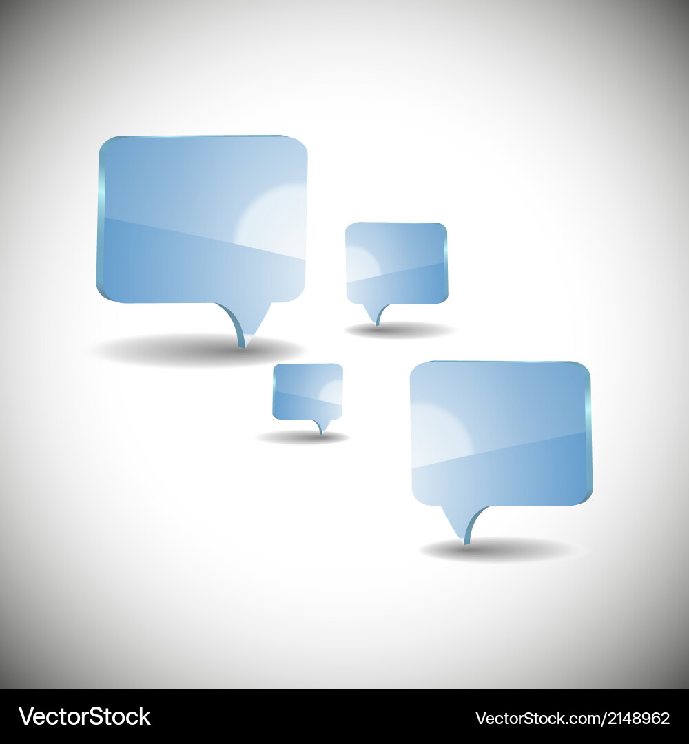 Set of dialog boxes on gray background vector image