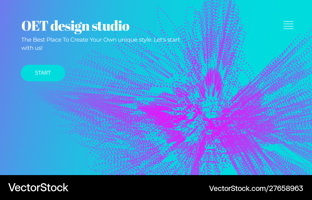 Abstract colorful gradient landing page template Vector Image