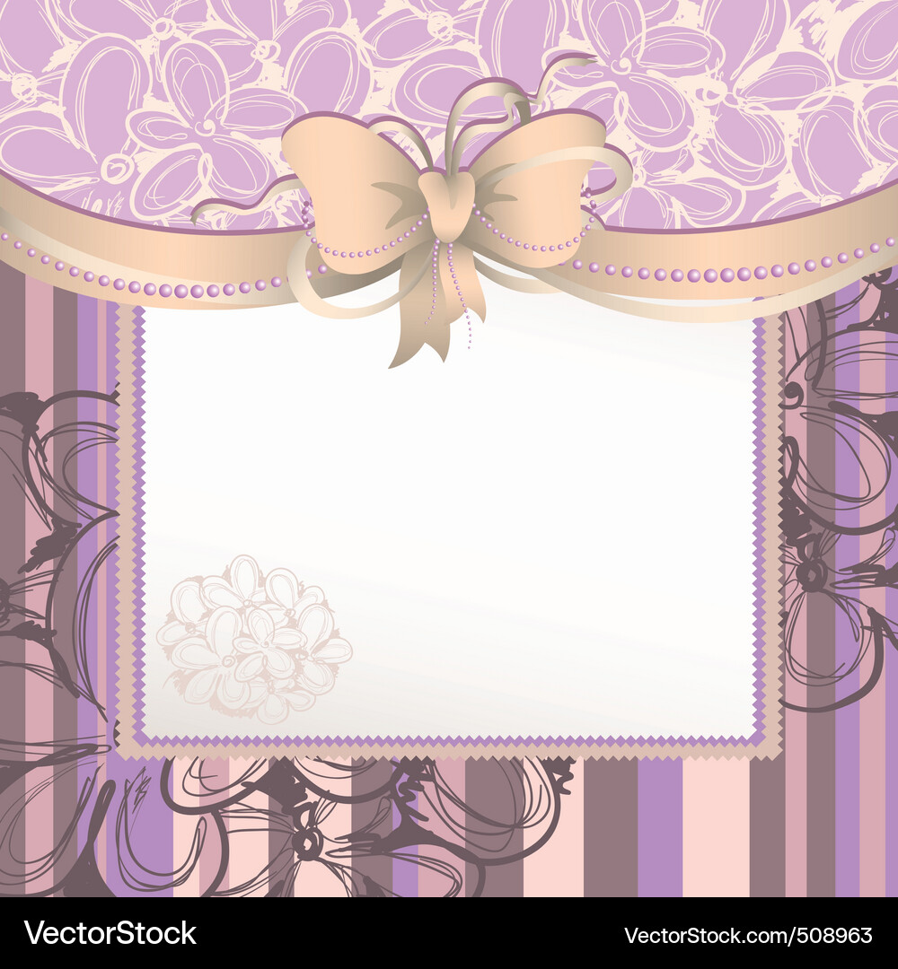 Background with bow Vector Image