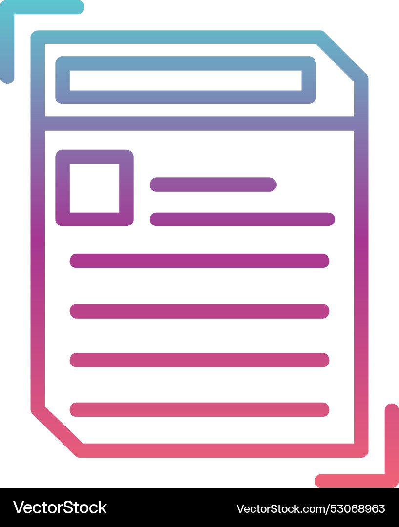 File folder line gradient design Vector Image