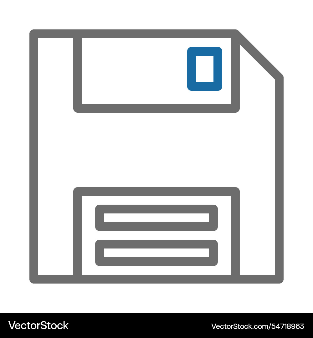 Floppy disk icon concept of data storage Floppy disk icon concept of data storage vector image