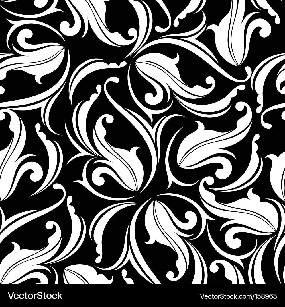 Floral Scroll Pattern Texture vector image