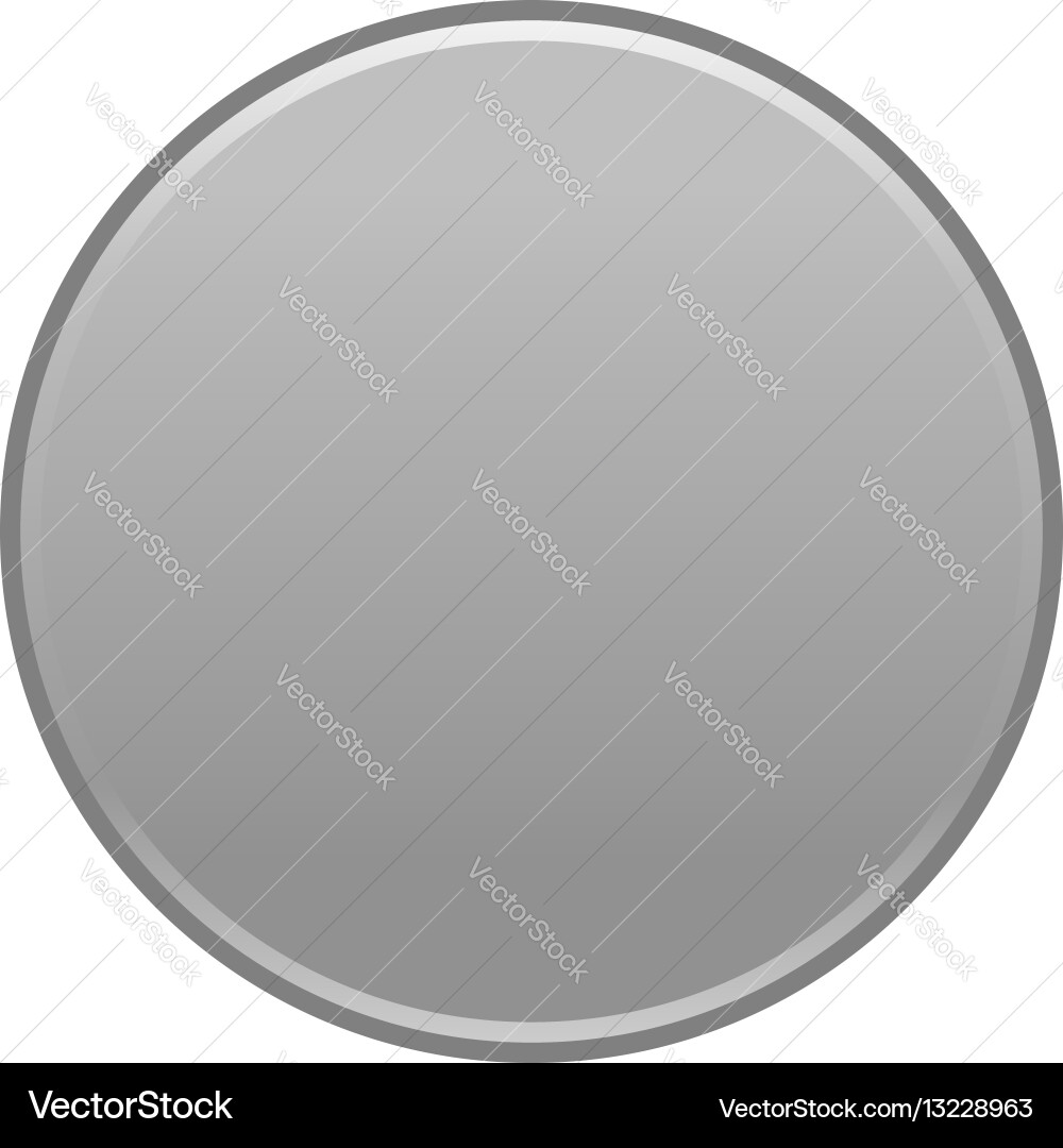Gray circle button empty web internet icon vector image