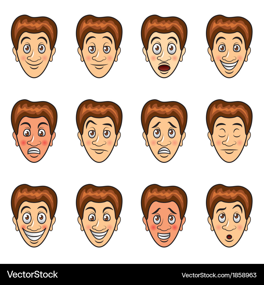 Man emotions set