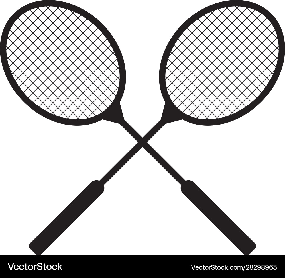 Racket badminton icon design template isolated Vector Image