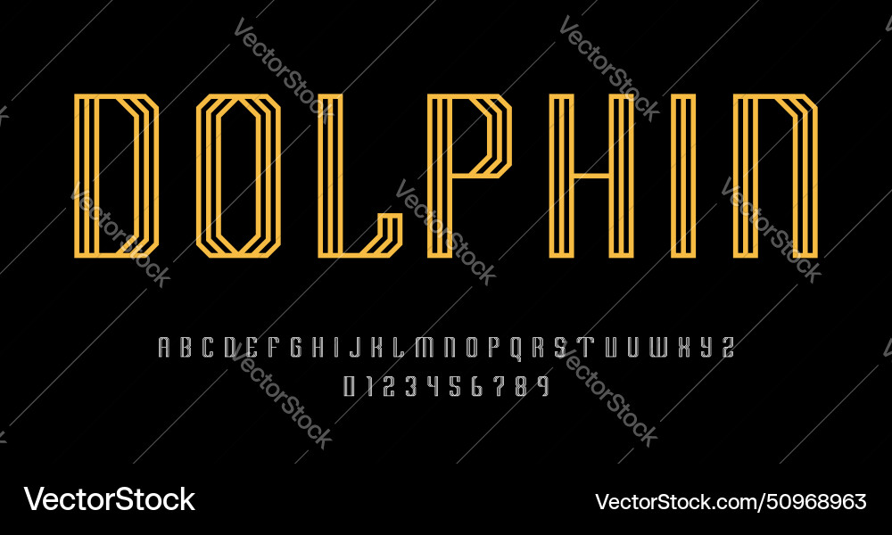 Set of alphabets font letters and numbers Set of alphabets font letters and numbers vector image