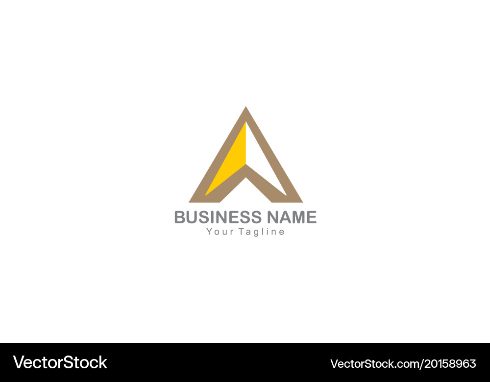Triangle navigation shape colored logo vector image