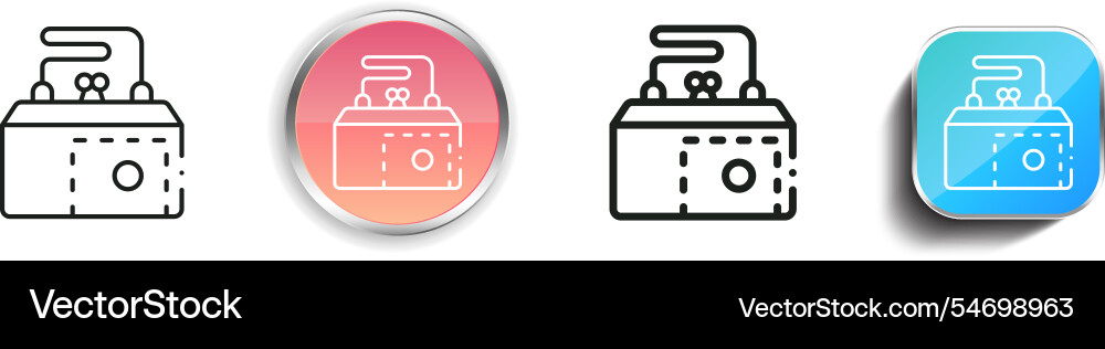 Versteckte Icon dünne lineare regelmäßige und Schaltfläche Stil Versteckte Icon dünne lineare regelmäßige und Schaltfläche Stil vektorbild