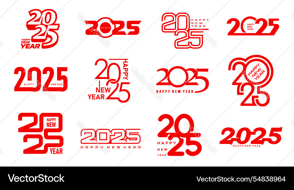 2025 year calendar number happy new symbols 2025 year calendar number happy new symbols vector image