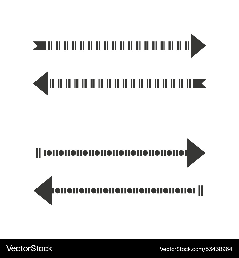 Abstract arrows with dashed lines geometric Vector Image