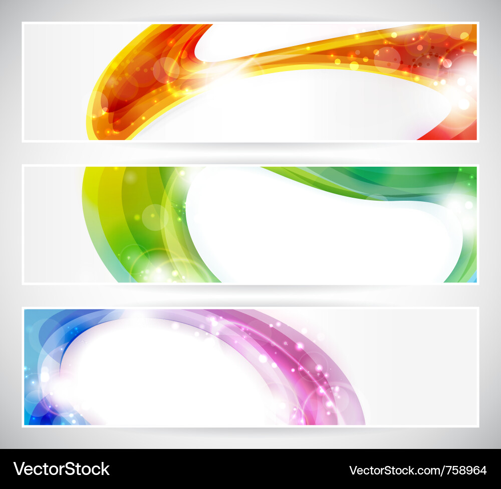 Abstract Colorful Header Collection vector image