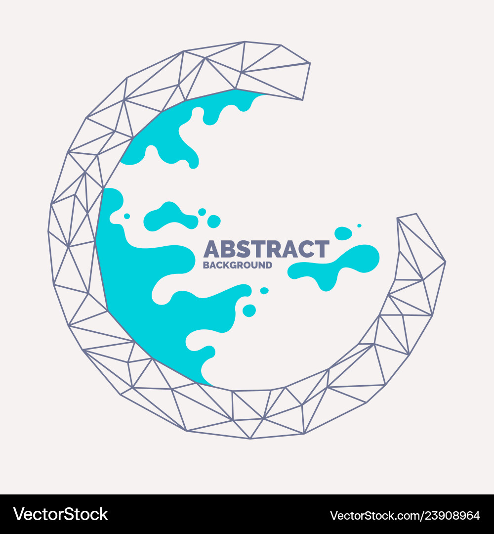 Abstract Polygon Splash Background Vector Image