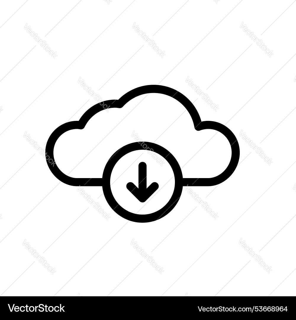 Cloud computing icon outline style design Vector Image