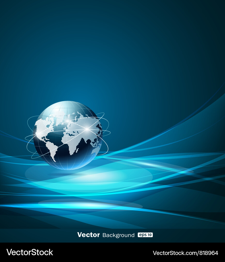 Global Connection Network Vector Image