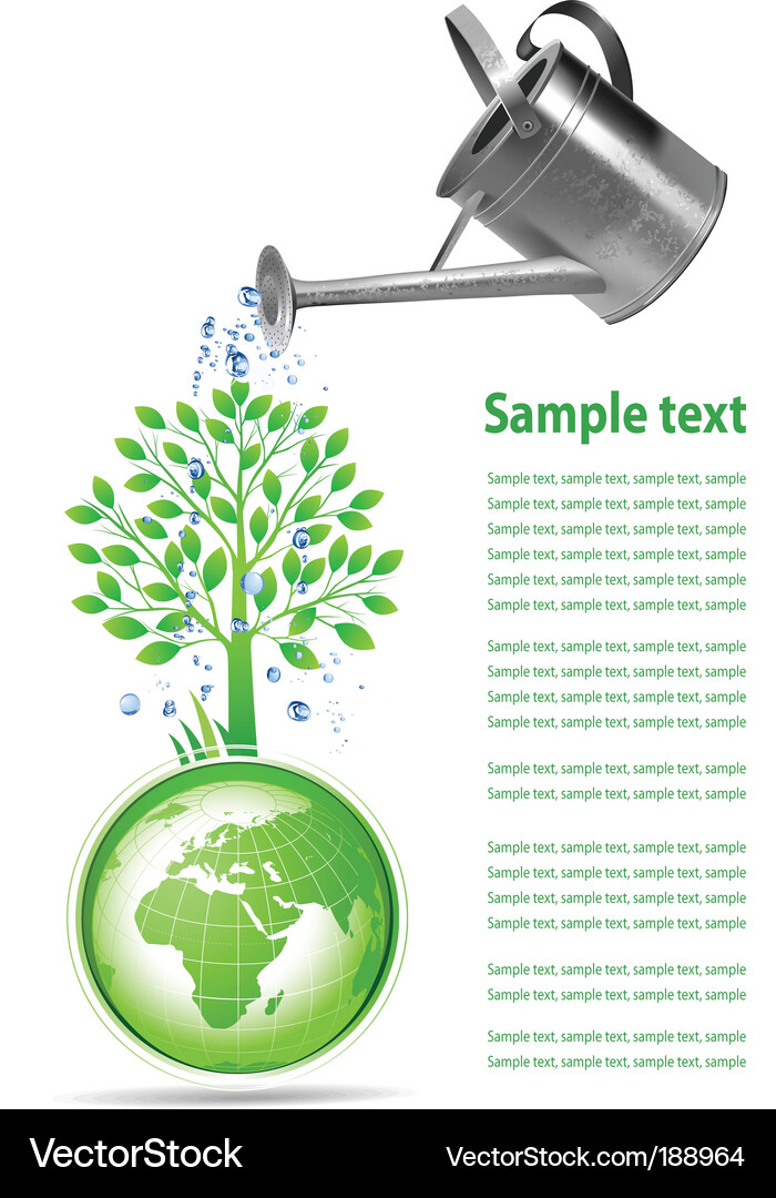 Global Water Globe Vector Image