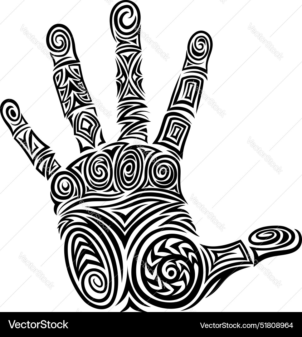 Hand abstract pattern concept design Hand abstract pattern concept design vector image