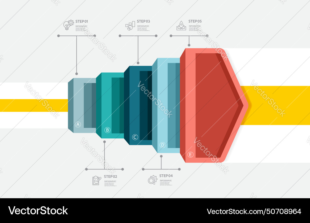 Infographics timeline element business workflow Vector Image